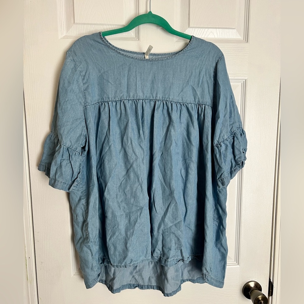 XL chambray Live 4 Truth top